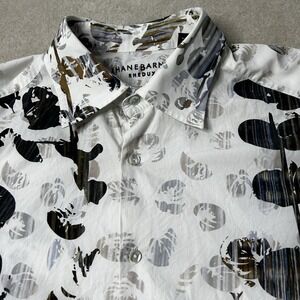 Jhane Barnes Rhedux Shirt Men XL Abstract  Limited Edition Button Up Flip Cuff